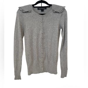 FRENCH CONNECTION Grey Button Down Light Cardigan Sweater (Size S)